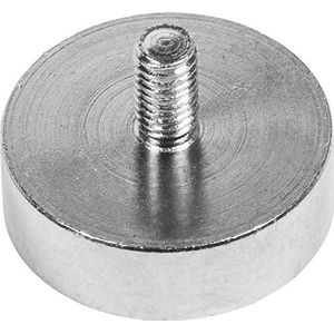 Connex Neodymium potmagneet - Met M5 buitendraad - Ø 25 x 8 mm - 1 stuk - Extra sterke magneet - 22 kg hechtkracht - Voor het inschroeven van haken en ogen/powermagneet met schroefdraad /