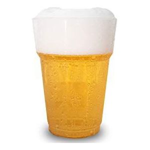 40x Bier Cup transparant 200ml - Beerpongbekers onbreekbaar herbruikbaar met maatstreep, herbruikbare beker van PP hard plastic, Made in Germany silverkitchen
