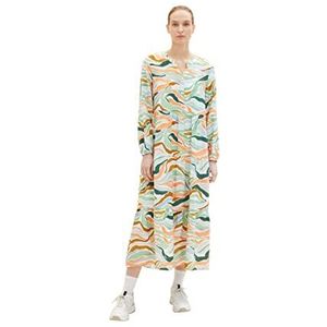 TOM TAILOR Dames Jurk 1035230, 31122 - Colorful Wavy Design, 44