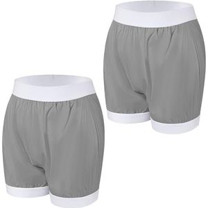 Carer Luierhoezen voor volwassenen, 2 stuks, voor incontinentie, wasbaar, lekvrij, herbruikbaar, waterdicht, incontinentie-ondergoed, uniseks, grijs, M