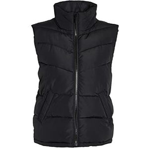 Noisy may Nmdalcon S/L Short Vest Noos gewatteerd vest voor dames, zwart, XS