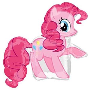 Amscan 3484301 - SuperShape folieballon My Little Pony Pinkie Pie, 76 x 83 cm, kinderverjaardag, heliumballon