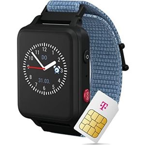 ANIO 5 smartwatch voor kinderen, editie 2022, kinderhorloge met simkaart, oproepen, berichten, met schoolmodus, SOS-functie, weer- en GPS-lokalisatie in blauw,et simkaart + 30€ Amazon voucher