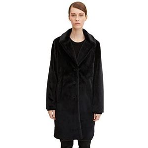 TOM TAILOR Dames Jas in bontlook 1033699, 14482 - Deep Black, S