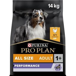 Pro Plan Hond Adult Performance hondenbrokken Rijk aan Kip - hondenvoer speciaal voor werkhonden/veel fysieke inspanning 14kg, 1 pak