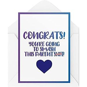 Zwangerschapskaarten Nieuwe Ouders Kaart Gefeliciteerd Je Gaat Naar Smash Deze Ouder Sh*t Mama Papa voor Hem voor Haar Beste Vriend CBH518