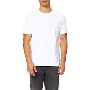 Marc O'Polo Heren T-shirt met ronde hals, comfortabel bovendeel van biologisch katoen, klassiek shirt met korte mouwen, 100, S