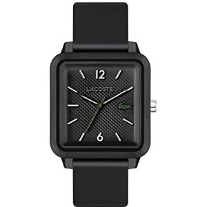 Lacoste Analoge Quartz Horloge voor mannen Collectie LACOSTE.12.12 STUDIO met Siliconen armband, Zwart, Modern