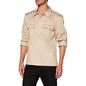 Brandit US hemd lange mouwen, vele kleuren, maat S tot 7XL, beige, L