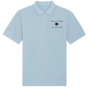 AMERICAN COLLEGE USA Hemelsblauw poloshirt voor heren, maat L, Hemelsblauw, L