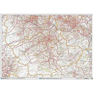 Huddersfield - HD - Postcode Wandkaart - Kunststof gecoat