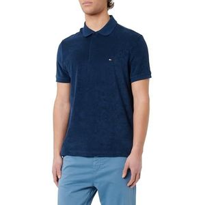 TOMMY HILFIGER Heren Micro Towelling REG Polo, Blauw (avondlucht), M