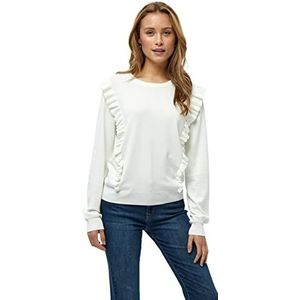 Minus Vesia gebreide trui met ruches | Witte truien voor dames VK | Lente dames truien | Maat M