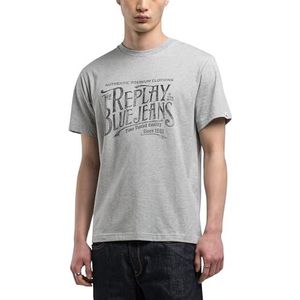 Replay - M3042 - T-shirt - Lichtgrijs - Red Attitude Collectie