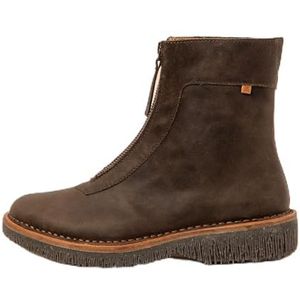 El Naturalista - 255812670005_008 - Leren Enkellaarsjes - Bordeauxrood - Plat - Ritssluiting