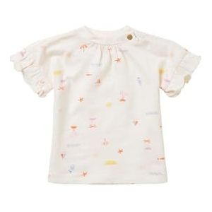 Noppies Baby Babymeisjes Top New Delhi Short Sleeve All Over Strapless shirt/Cami Shirt, Pristine-N021, 62, Pristine - N021, 62 cm
