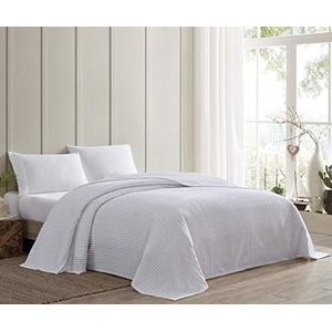 Beatrice Home Fashions Kanaal Chenille Sprei, Volledig, Wit