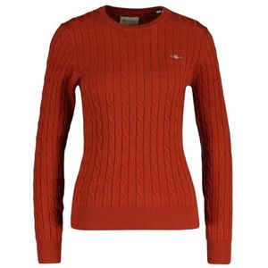 GANT Trui  lichtgrijs / oranjerood