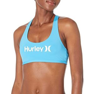 Hurley Dames OAO Solid Scoop Top Bikini, High Tide, Large