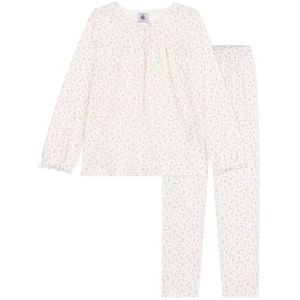 Petit Bateau Pyjama voor kinderen van katoen, gestippeld, Marshmallow/Multico, 3 Jaren