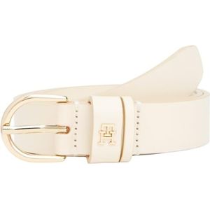 Tommy Hilfiger Essentiële moeiteloze leren riem voor dames, 1 inch, gebroken wit (ivoorbloemblaadje), 89,9 cm