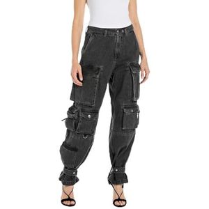 Replay Dames Milva Jeans, 098 Black, 27W