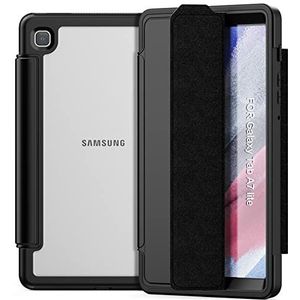 Samsung Galaxy Tab A7 Lite beschermhoes Samsung Galaxy Tab hoes met siliconen achterkant stootvast penhouder beschermhoes met wekfunctie (zwart)