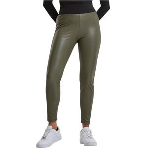 Urban Classics Leggings met hoge taille voor dames, yogabroek, Olijfgroen, 3XL