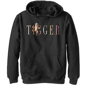 Disney Winnie the Pooh Tigger Fashion Boy's Fleece Hoodie, Zwart, S, Zwart, SCHWARZ, S