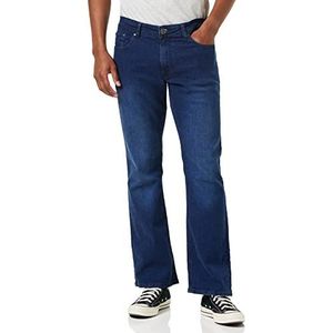 Enzo Bootcut jeans voor heren, Blauw (Mid Stonewash Msw), 32W / 32L