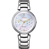 Citizen Womens Multi-Wijzerplaat Eco-Drive Horloge met Roestvrij Staal Armband FD1106-81D, Meerkleurig, armband