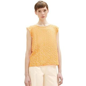 TOM TAILOR Denim Dames blouse 1035708, 32188 - Orange Flower Print, XS