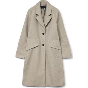 VERO MODA VMFORTUNESARA Long Coat GA BOO, Silver Mink/Detail: Melange, XS