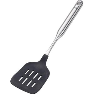 Fissler Essentiale/siliconen bakspatel met roestvrijstalen handgreep (34 cm) pannenkoekenspatel, geschikt voor vaatwasser