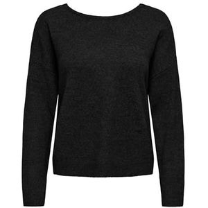 ONLY Dames Onladele Ls Lace Mix O-Neck Cc KNT, zwart, XS