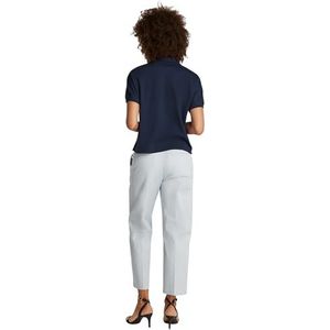 TOMMY HILFIGER - LYOCELL OPEN-NK - Casual Polo SS - Donker Navy Blauw - Dames