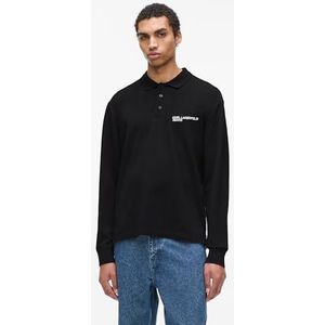 KARL LAGERFELD - Polo Piqué - Zwart - Lange Mouwen