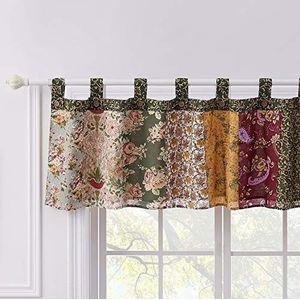 Greenland Home Antiek chic 21 x 84 inch katoenen venster patchwork volant, veelkleurig