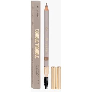 NL Beauty Eyebrow Pencil DOUBLE TROUBLE 10 BLONDE - Long-lasting Eyebrow Pencil with Mini Brush Accessory - 1 x 1.1 g