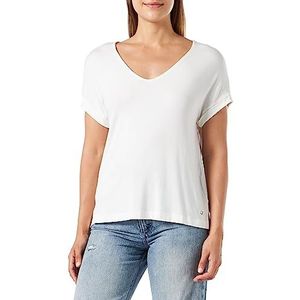s.Oliver Dames T-shirt korte mouwen, wit, 44, Weiß, 44