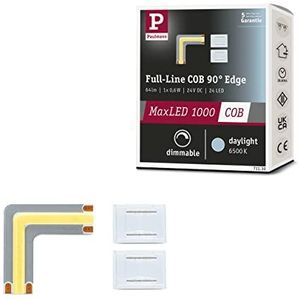 Paulmann 71130 MaxLED 1000 LED strip Full-Line COB Edge 0,6W 2133lm/m 800LEDs/m dimbaar 0m zilver kunststof 6500K LED band uitbreidbaar