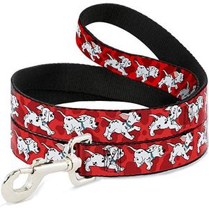 Disney Dalmatiërs Running/Paws Rood/Wit/Zwarte hond Leash 1.0"" breed, Disney, 1 In Wide/6ft, Multi kleuren