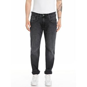 Replay Anbass herenjeans, slimfit, Black Delavè 099, 28W / 30L