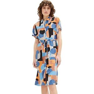 TOM TAILOR Dames 1036667 jurk, 31817-Abstract Retro Shapes Design, 44, 31817 - Abstract Retro Shapes Design, 44