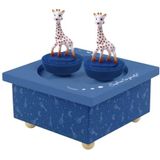 TROUSSELIER - Sophie la Giraffe. - Dancing muziekdoos - Ideaal cadeau voor de geboorte - 2 afneembare figuren - Eenvoudige bediening - Romeo & Juliet muziek - Nachtblauwe kleur