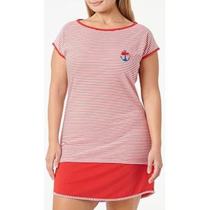 Lovable Red Stripes Anchor nachthemd, rood (opdruk strepen 776), 46 (maat fabrikant: L) voor dames