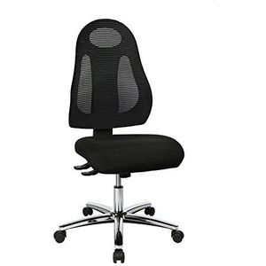 Topstar Free Art Chrom, ergonomische bureaustoel, bureaustoel, stof, zwart/zwart
