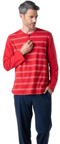 Eminence - Nautique - Pyjama Set - Rood/Marineblauw - Lange Pyjama