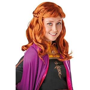 Rubie's 300474NS officiële Disney Frozen 2, Anna-pruik, kostuumaccessoire, eenheidsmaat