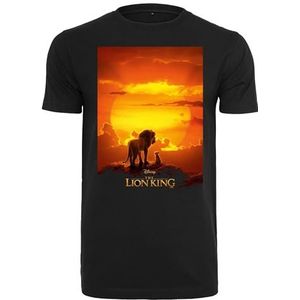 MERCHCODE Heren Lion King Sunset Tee T-shirt, zwart (Black 00007), S